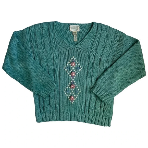VINTAGE 80’s Chunky Knit Sweater - Picture 1 of 6